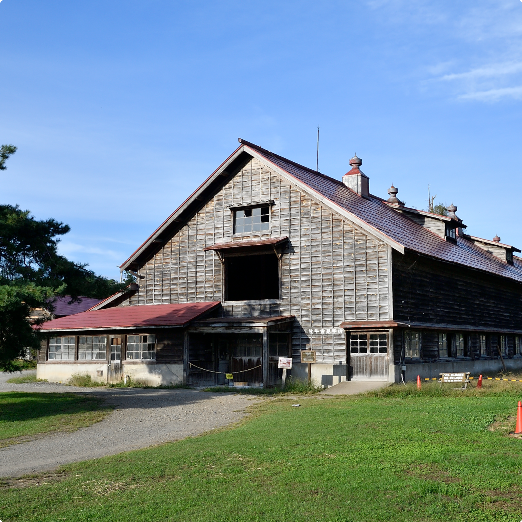 小岩井農場の牛舎の写真
